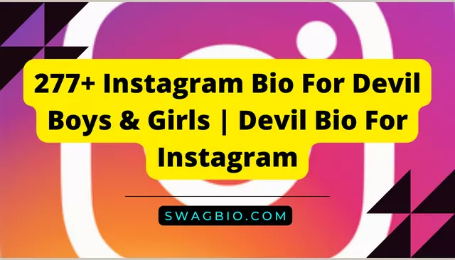 277+ Instagram Bio For Devil Boys & Girls  | Devil Bio For Instagram 😈