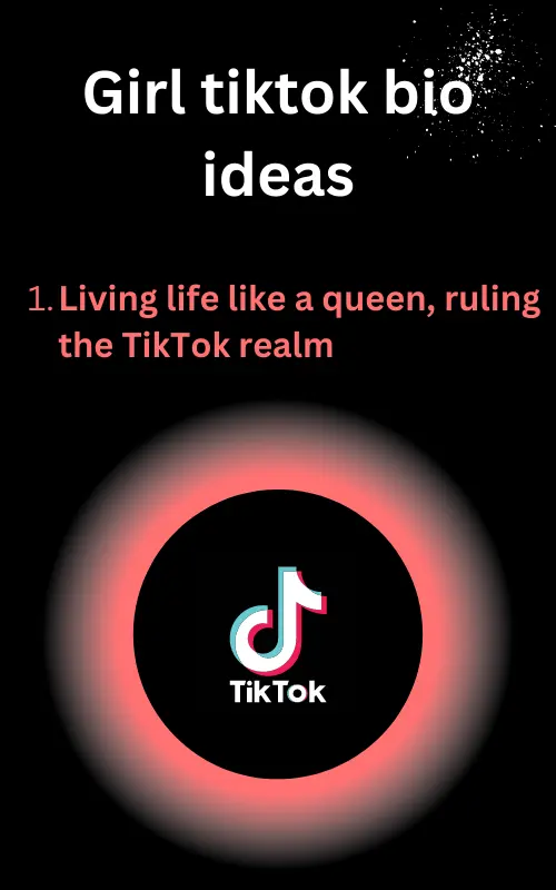 tiktok-bio-Girl tiktok bio ideas – Living life like a queen, ruling the TikTok realm