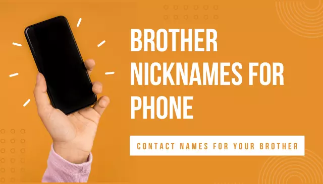 Brother Nicknames For Phone | Contact Names For Your Brother